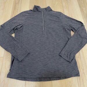 Lululemon Surge Warm 1/2 zip Pullover Heather Gray Size Large LM3DH0S